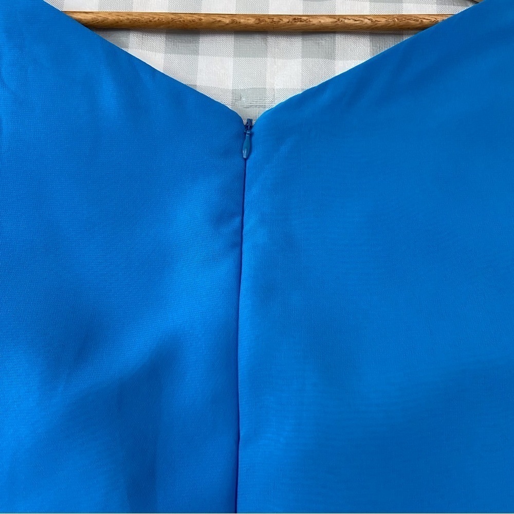 LT Lanting Bride Blue Chiffon Plus  XXL Asymmetric Blouse Resort Poolside Chic - Picture 10 of 16